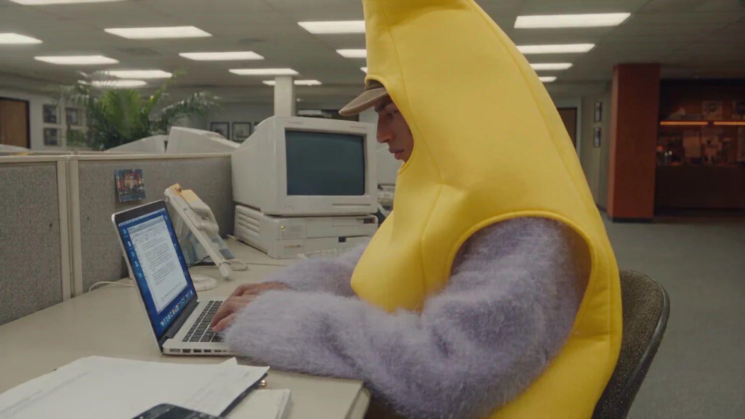 Corporate crowd scene